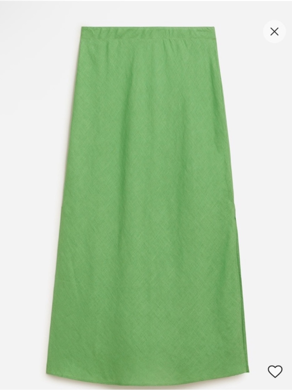J.Crew Gwyneth Linen Slip Skirt in Green Small